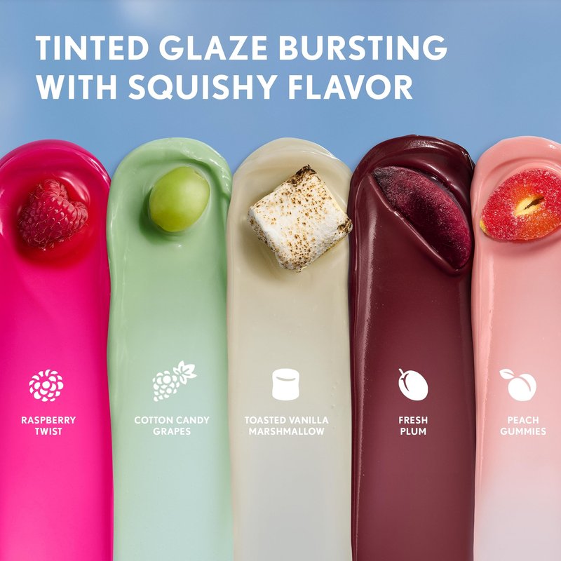 COVERGIRL Clean Fresh Squishy Glaze™ Lip Butter Balm, Flavored, Non-Sticky, with Vitamin E & Shea Butter – 100 Raspberry Twist (Sheer Fuchsia)