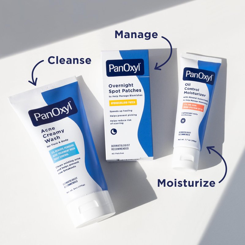 PanOxyl Antimicrobial Acne Creamy Wash, 4% Benzoyl Peroxide, 6 Ounce