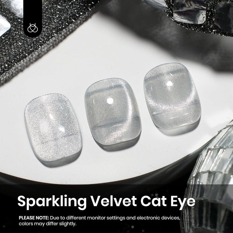 Beetles Cat Eye Gel Nail Polish - 9ml Silver Glitter Dreamscape | Soak Off LED Manicure for DIY Art