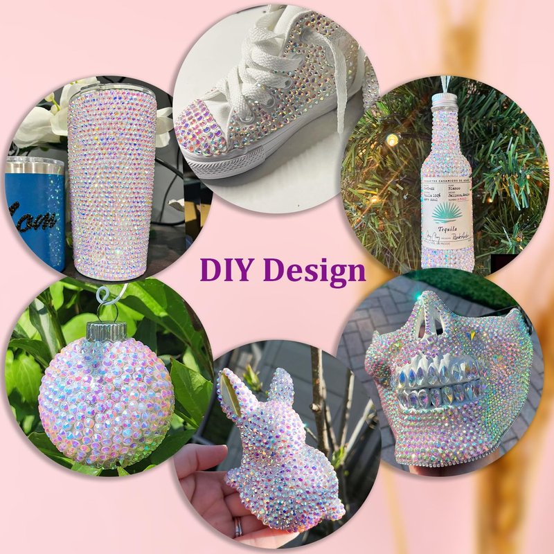 Resin Rhinestones for Crafting with 3Pcs 10ml B7000 Jewelry Glue, 2 Boxes Transparent AB Flatback Gems Crystals Diamond for Bedazzling Crafts DIY Nail Art Makeup,Gems for Clothing Tumblers Shoes