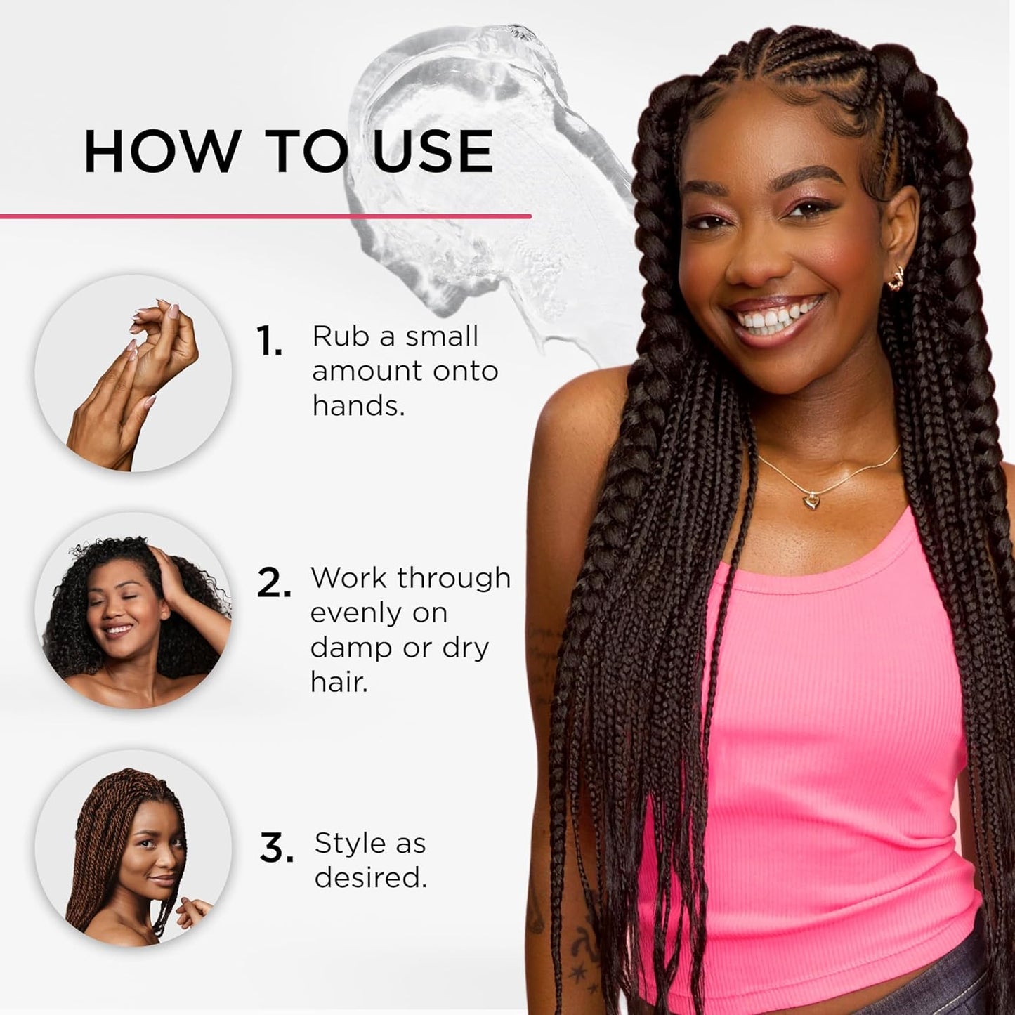 Style Factor Lock BOOSTER Braid Gel - Strong Hold, Flake-Free & Frizz-Free with Coconut Oil (5 Oz.)
