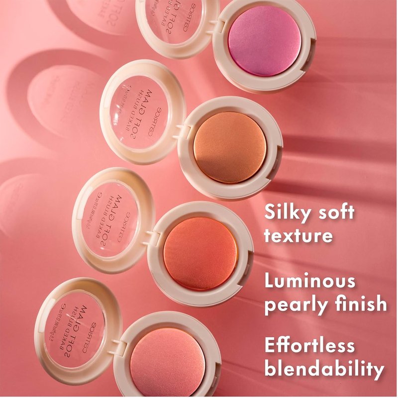 Catrice Soft Glam Baked Blush | Luminous, Lightweight Powder for Buildable Color | Vegan & Cruelty Free (010 | On Cloud Pink)