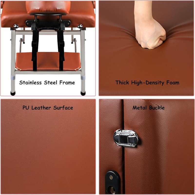 Portable Massage Table - Foldable Lash & Tattoo Spa Bed | 24" Wide, Adjustable Height for Home Use