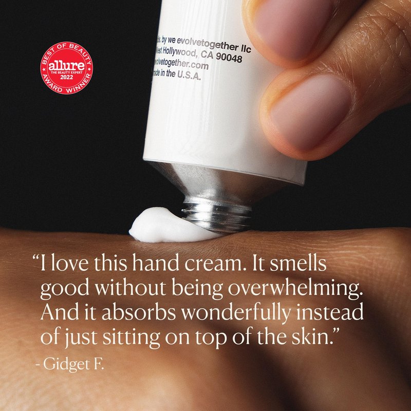 evolvetogether Hydrating Hand Cream for Women & Men | Nourishes, Protects & Moisturizes Dry Hands | No Sticky or Greasy Residue | Cruelty-Free, Paraben-Free | Made in USA | Monaco, 1.7 Oz