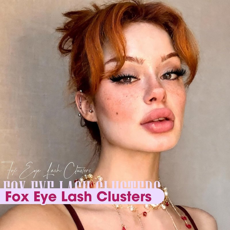 Fox Eye Lash Clusters Wispy Eyelash Clusters Cat Eye Lashes Clusters Pre Mapped Fairy Cluster Eyelash Extensions Spiky Cluster Lash Extensions by Delyneph