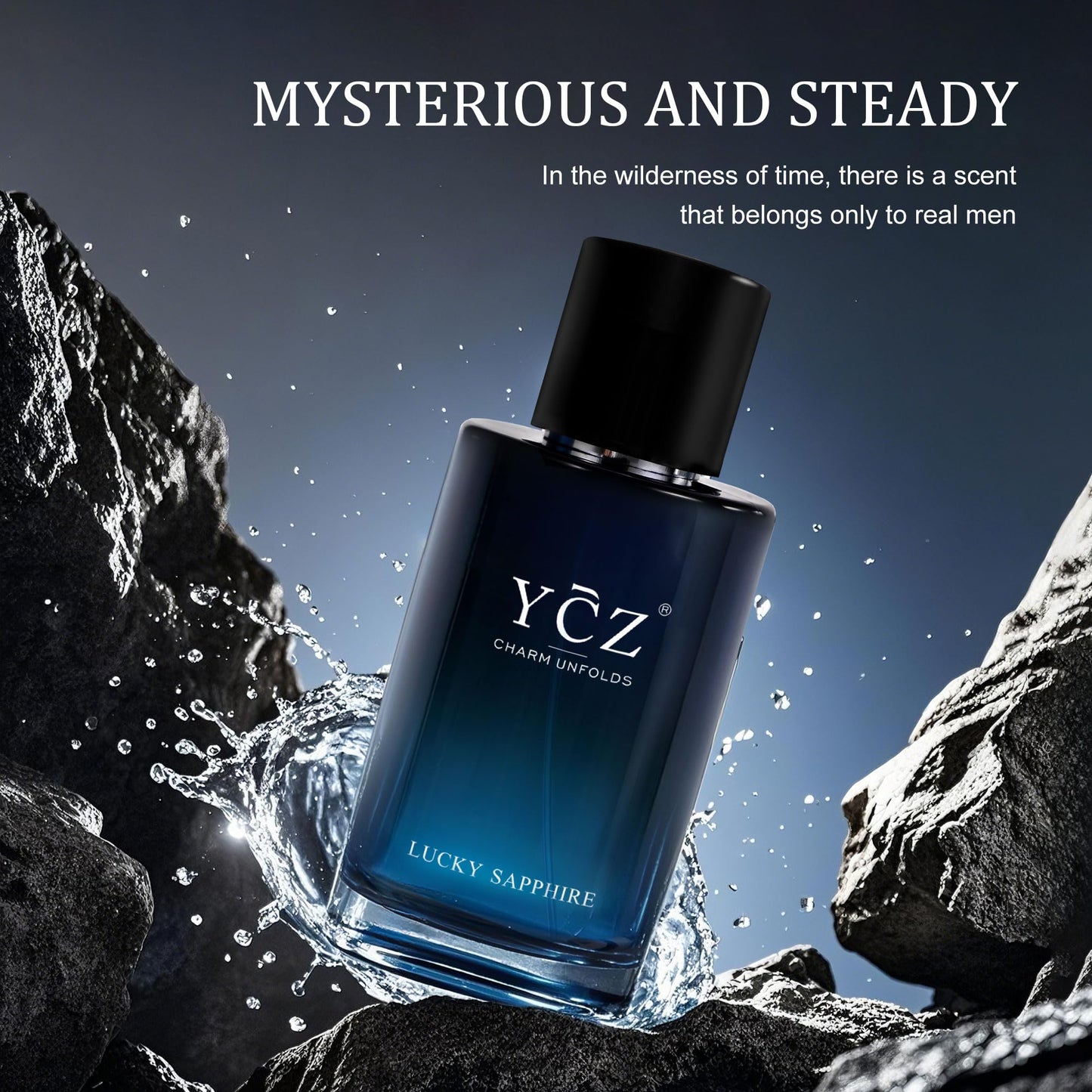Ycz Lucky Men's Eau De Parfum New Round Box Packaging,1.7oz(50ml),Long Lasting EDP Men.Making it the ideal gentlemen’s gift (2-Pack)