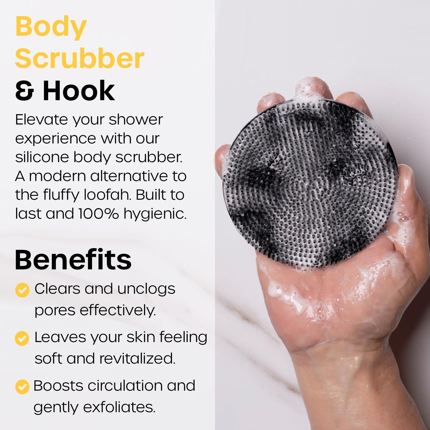 The Man Silicone Face Scrubber for Men - Gentle Exfoliator Face Massager - Removes Dead & Dry Skin - Facial Cleansing Brush (Scrub Box)
