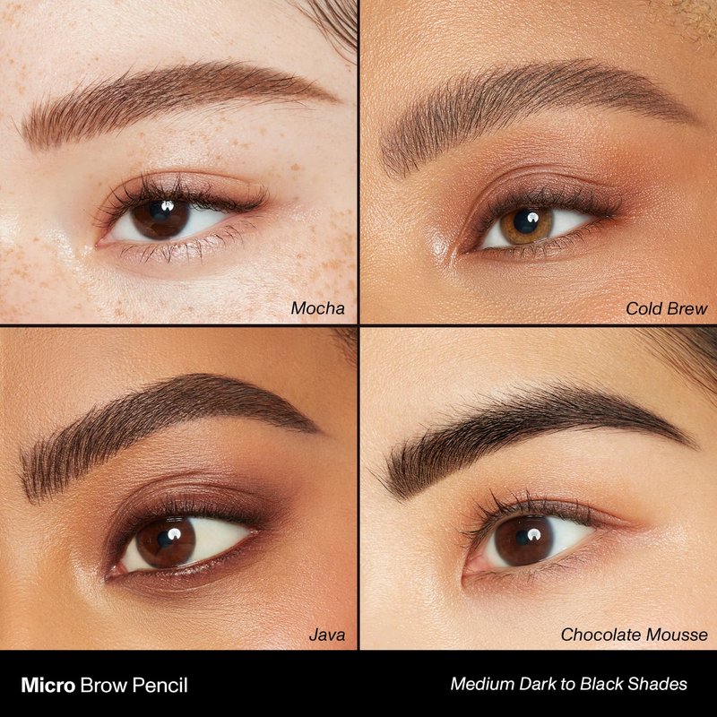 Morphe Micro Dual Eyebrow Pencil - Dual-Ended Brow Pencil Featuring a Retractable, Ultra-Precise, Pointed Tip - Richly Pigmented, Smooth-Gliding, Long-Lasting Wax Formula - Java (0.003 oz)