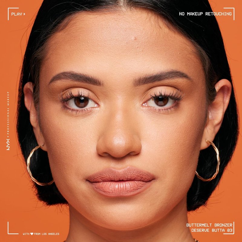 NYX Matte Buttermelt Bronzer - Longwear Vegan Face Makeup for 12 Hours | Light Medium Cool Shade