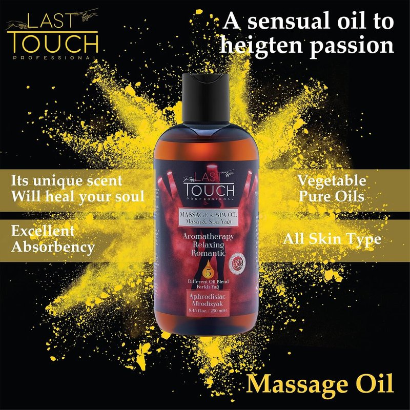 Aphrodisiac Massage Oil for Couples - Relaxing Aromatherapy Oil for Intimate Moments | 8.45 Fl Oz