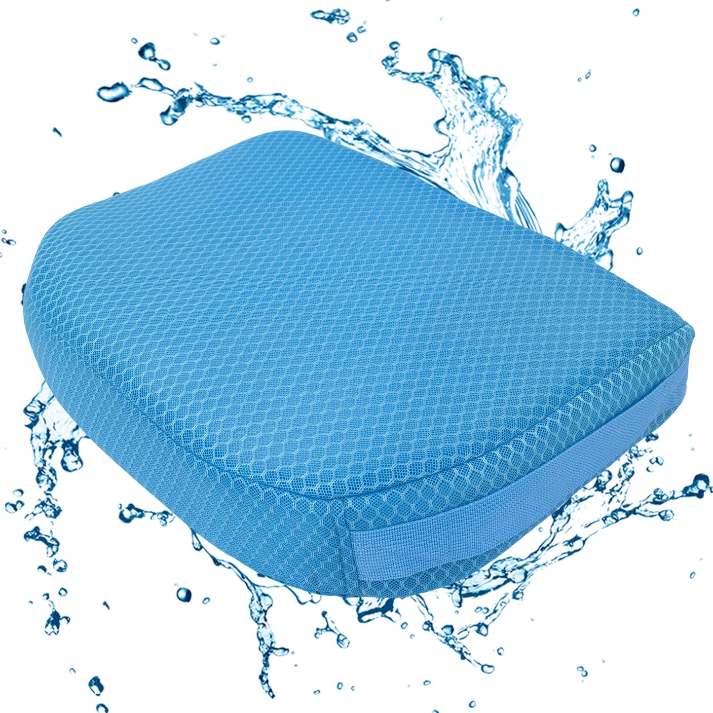 AEROiVi Weighted Hot Tub Booster Seat, 3D Air Mesh Spa Booster Seat, with Non-Slip Bottom, Thick Hot Tub Cushion and Pillow, Quick Drying Hot Tub Accessories for Adults and Kids Semi-Circle Shape