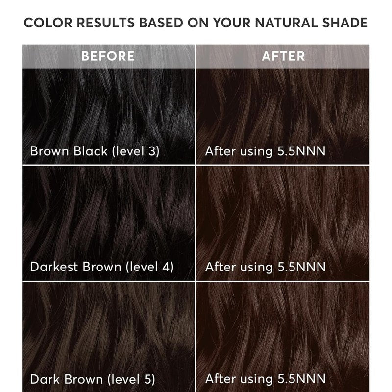 Madison Reed Radiant Hair Color Kit - Dark Brown 5.5NNN with Warm Golden Tones | PPD-Free, Ammonia-Free, 100% Gray Coverage