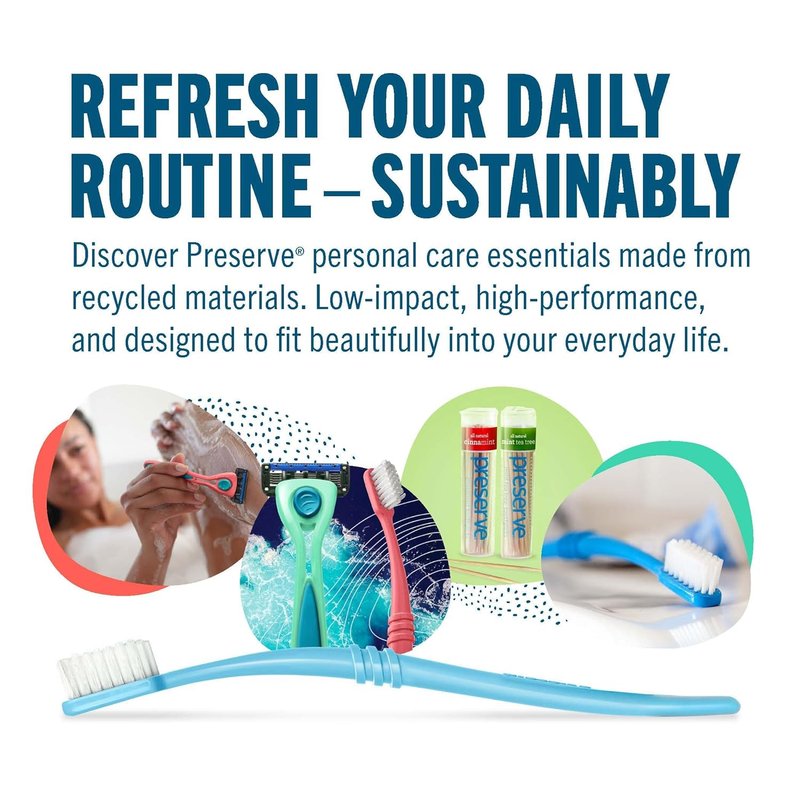 Preserve POPi Shave 5 Razor System Made with Recycled Ocean Plastic and 5-blade cartridge, Charcoal Grey