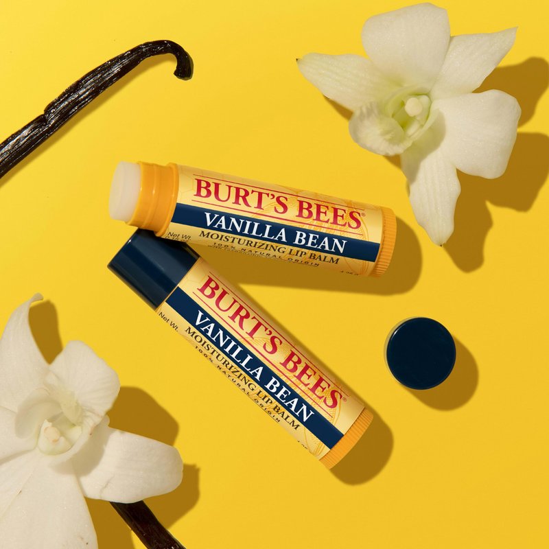 Burt's Bees Vanilla Bean Moisturizing Lip Balm, 100% Natural Origin, Mother's Day Gift, 2 Tubes, 0.15 oz