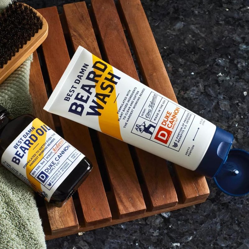Duke Cannon Beard Wash for Men - Hydrating Shampoo & Facial Hair Cleanser - Softens & Conditions - 6 fl oz