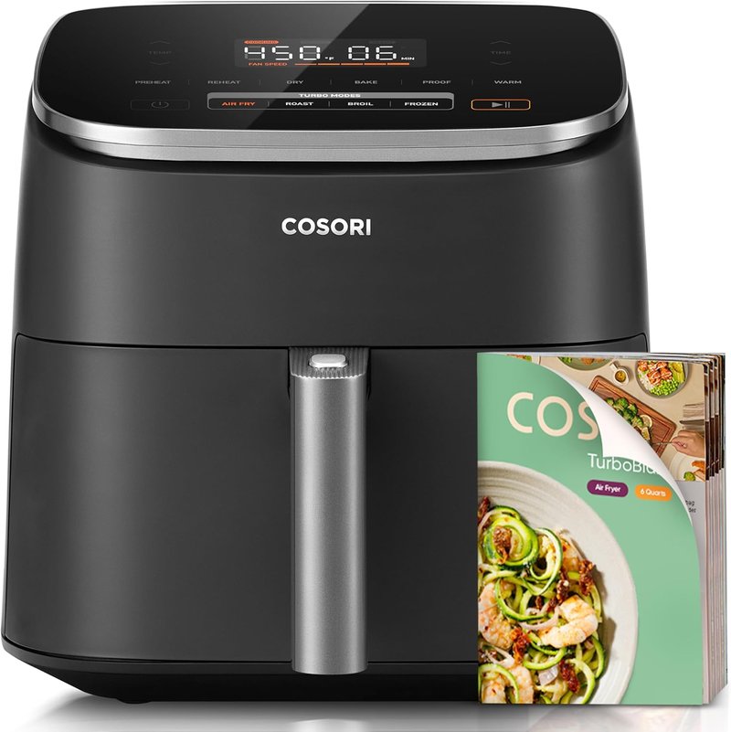 Cosori 9-in-1 TurboBlaze Air Fryer - 6 Qt PFAS-Free Ceramic Coating | Precise Heating for Even Cooking