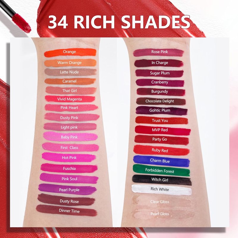 **MAKI YIKA Red Lipstick - Long Lasting, No Smudge Matte Liquid Lip Color | Transferproof & Cruelty-Free**