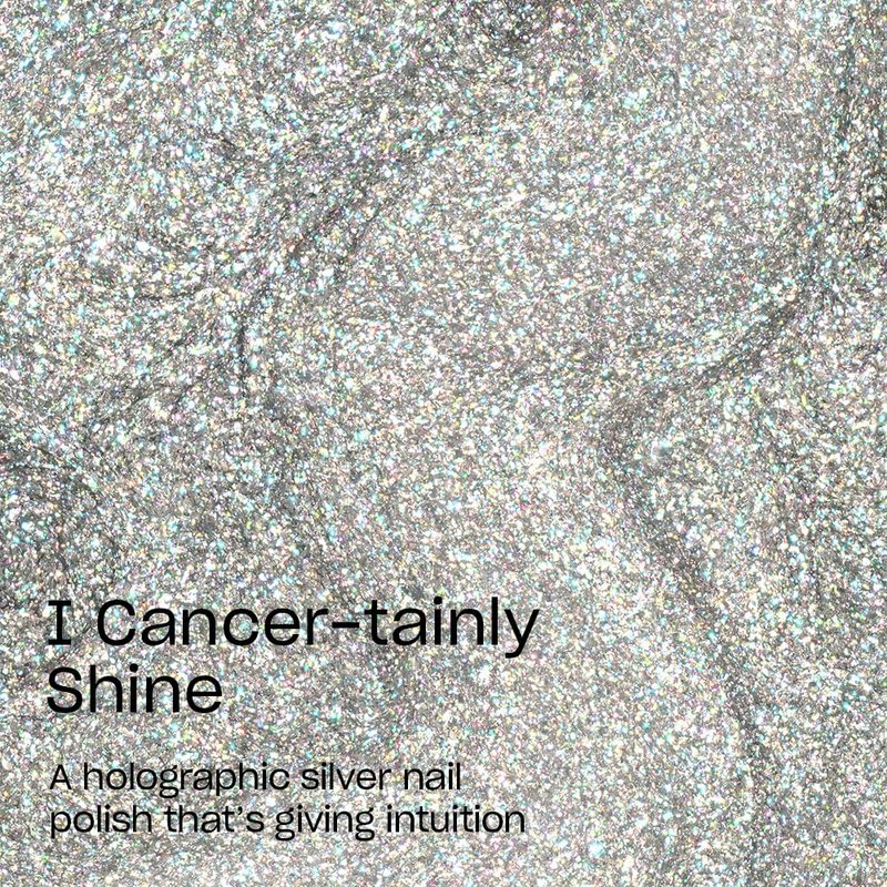 OPI Nail Lacquer I Cancer-tainly Shine | Opaque Bright Silver Holographic Chip Resistant Nail Polish | Big Zodiac Energy Collection