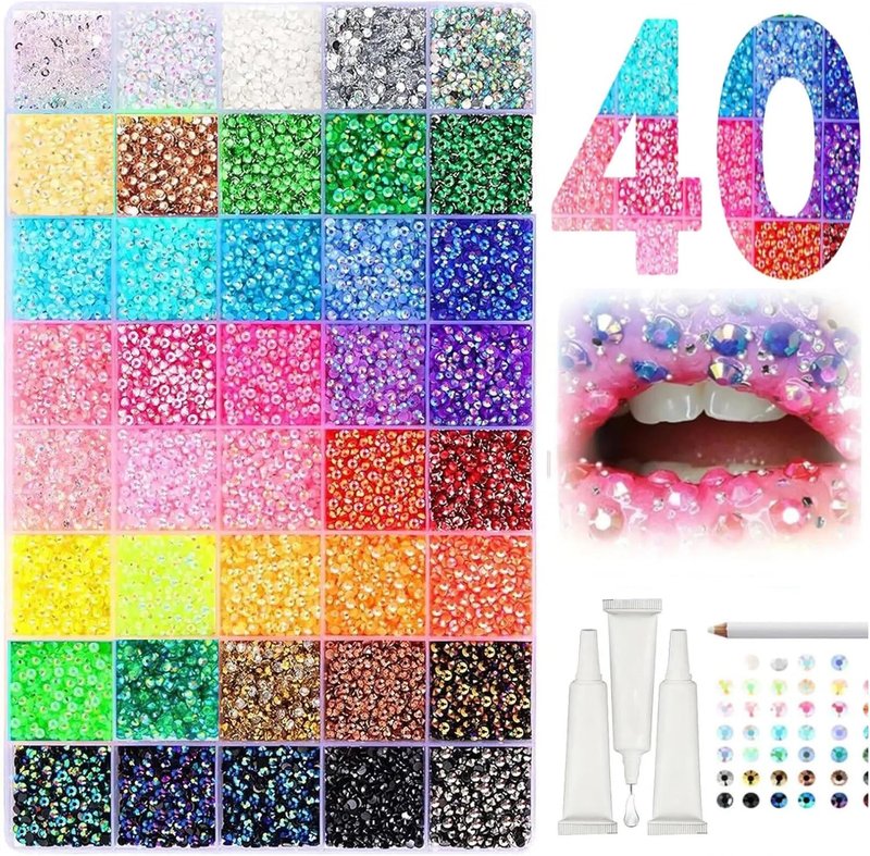 Bedazzler Kit - Colorful DIY Rhinestone Craft Set for Nail Art & Makeup | 38000 Pieces