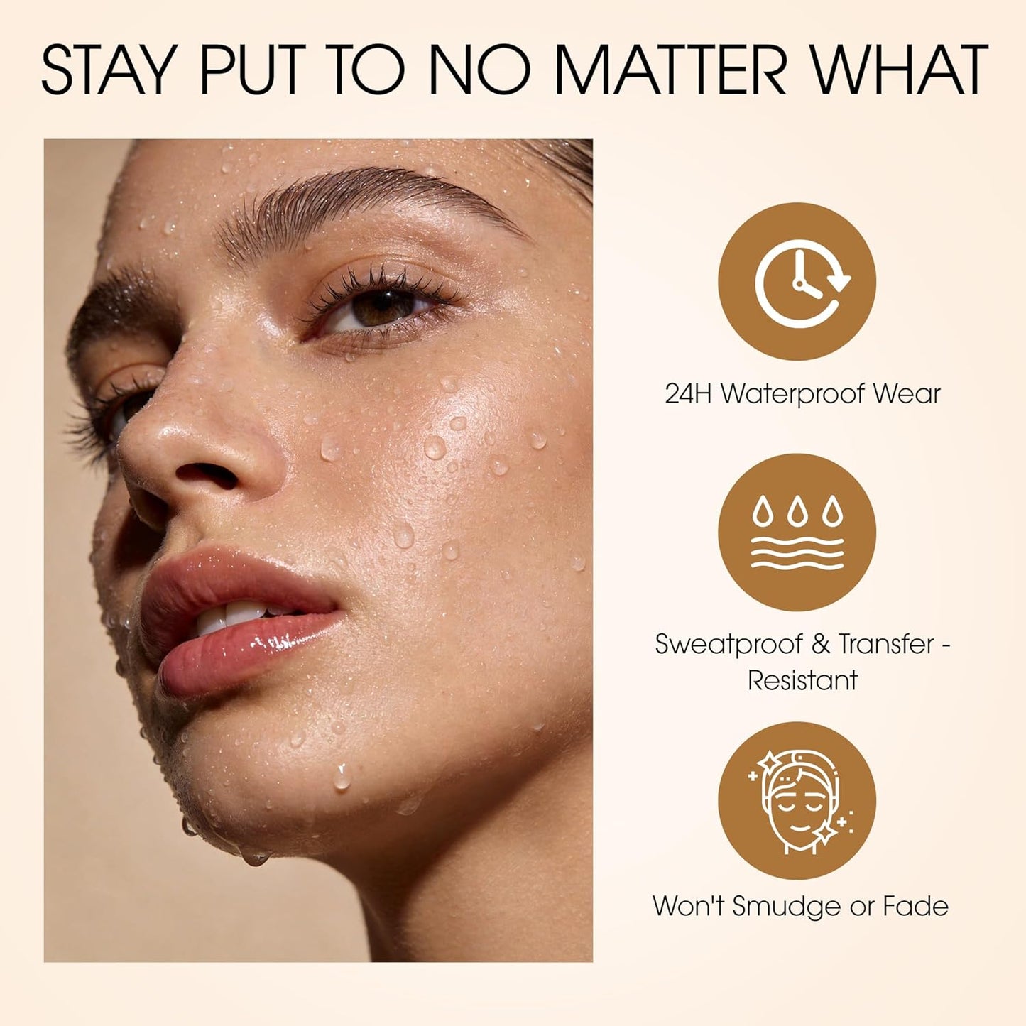 Under Eye Concealer - Full Coverage Waterproof Liquid Makeup for Dark Circles & Pimples | Natural Matte Finish, 0.23 fl oz