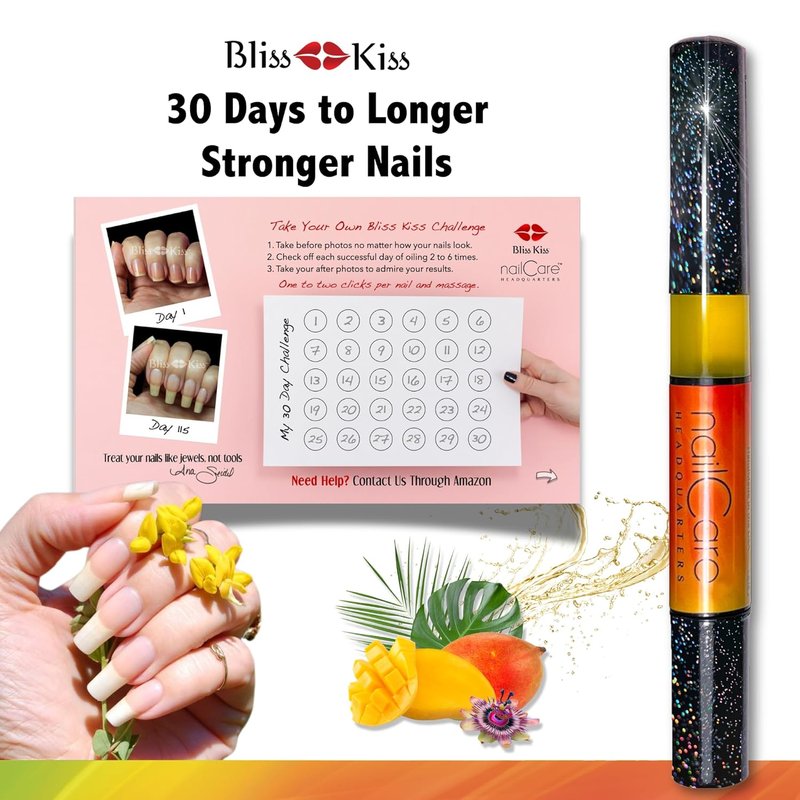 Simply Pure Cuticle Oil Pen - Nail Strengthener & Growth Serum with Jojoba | Bali Mango Fragrance