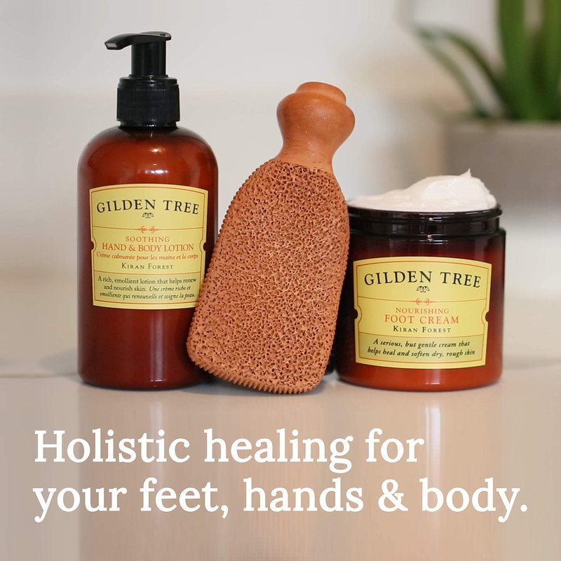 GILDEN TREE Soothing Hand & Body Lotion with Organic Aloe Vera and Shea Butter, 8 ounce pump, Heals Dry Skin and Softens Rough, Bumpy, Flaky Dead Skin on Hands, Arms, Legs, Feet, Face, Body