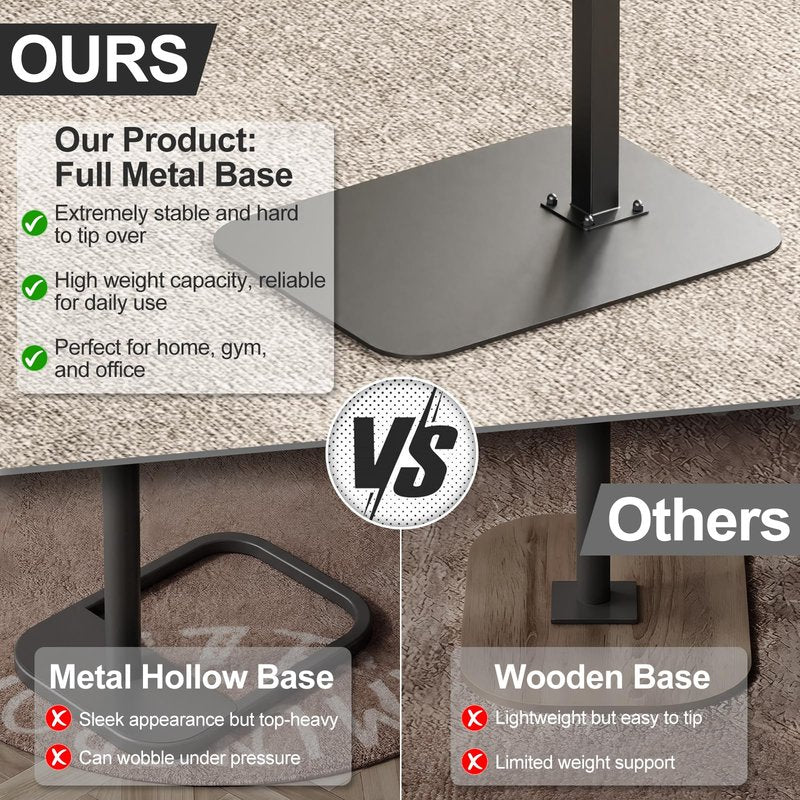 HzTinT TV Tray Table, Adjustable Height & 360° Swivel Couch Table with Heavy-Duty Metal Base that Slides Under Sofa, C-Shaped Side Table for Living Room, Bedroom, Bathroom, Study, and Small Spaces