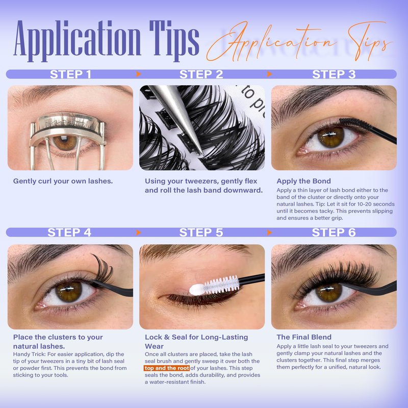 Pawotence Lash Clusters 200pcs Individual Lashes 40D Cluster Eyelash Extensions 9-16mm Eyelash Clusters Lash Extensions for Self Application (40D, 0.07D, 9-16mm)