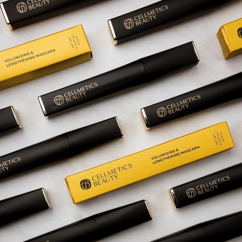 Cellmetics Volumizing & Lengthening Mascara for Women 60+ | Hypoallergenic, Smudge-Free, Black