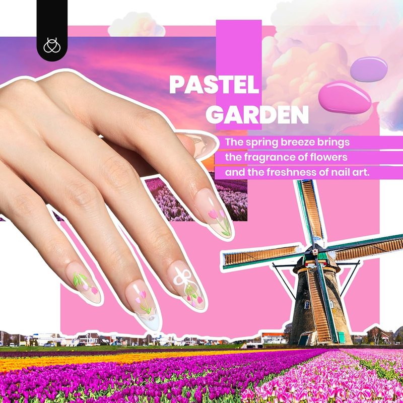 Beetles Gel Nail Polish Kit - 36 Summer Pastel Colors | Base & Glossy Top Coat, Nail Art Foil Glue, Blue Green Glitter