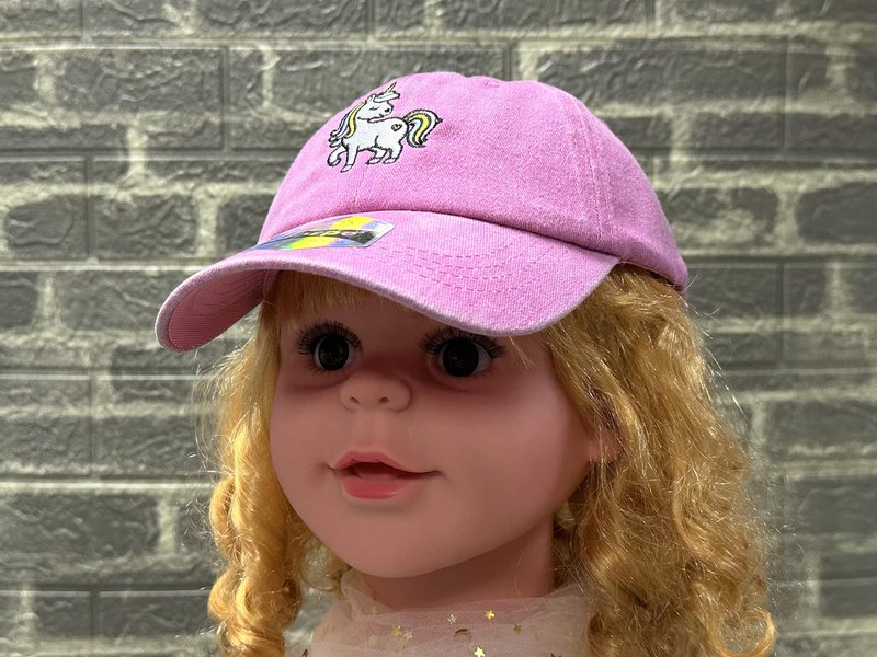 Horpe Kid Unicorn Gifts for Girls, Rainbow Mythical Creature Baseball Cap for Child, Adjustable Embroidered Washed Pink Hat for Birthday, Party