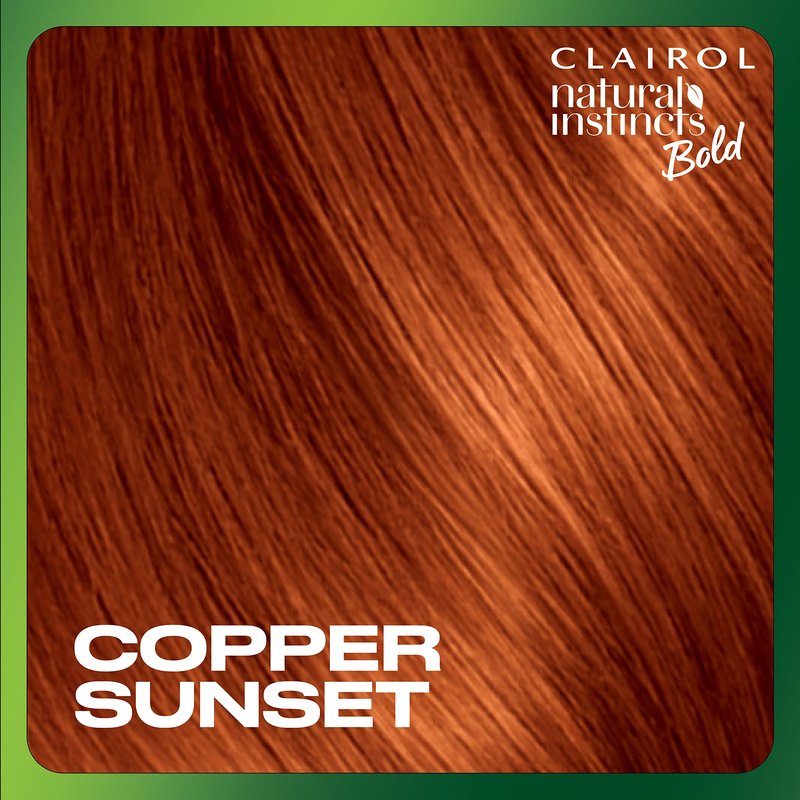 Clairol Natural Instincts Bold Permanent Hair Dye, C64 Copper Sunset Hair Color, Pack of 1