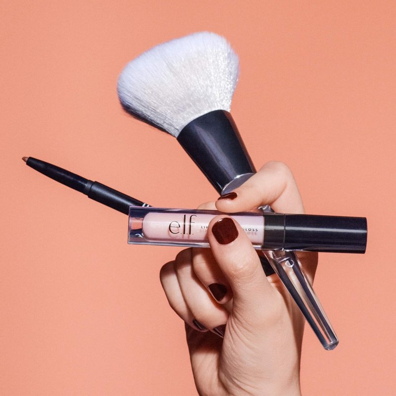e.l.f. Precision Airbrush Blender - Angled Makeup Brush for Liquids & Creams | Vegan & Cruelty-Free