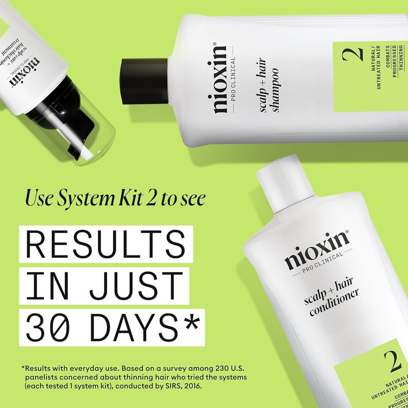 NIOXIN System 2 Scalp & Hair Thickening Conditioner - Boost Density with Niacinamide & Biotin | For Natural Hair