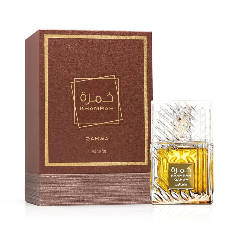 Lattafa Khamrah Eau De Parfum Unisex 3.4 Fl Oz - Long-Lasting Arabic Fragrance | Luxury Gift Set with Spicy, Sweet & Woody Notes