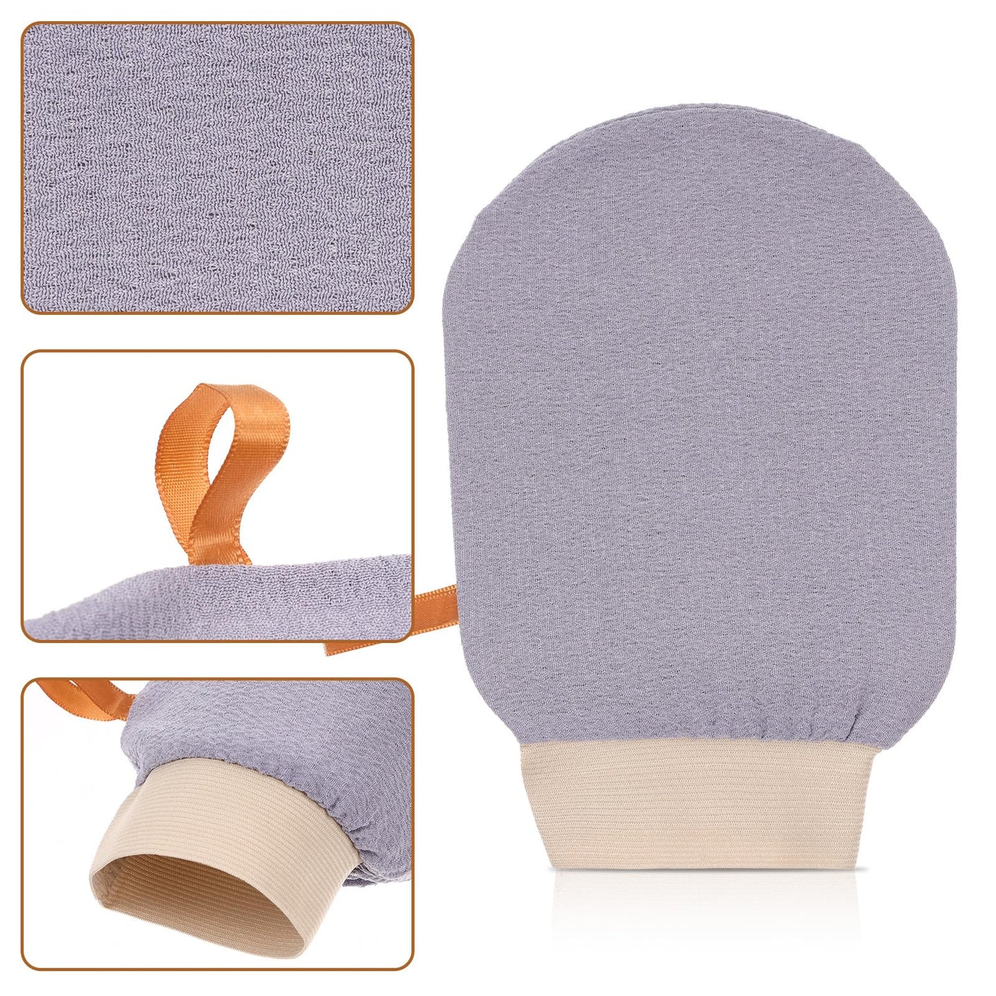3PCS Exfoliating Mitt for Body Exfoliating Gloves for Shower Body Scrub Glove Exfoliating-Body Scrubbe for Bath Shower Spa Massage and Body-Scrubs Dead Skin Women Men