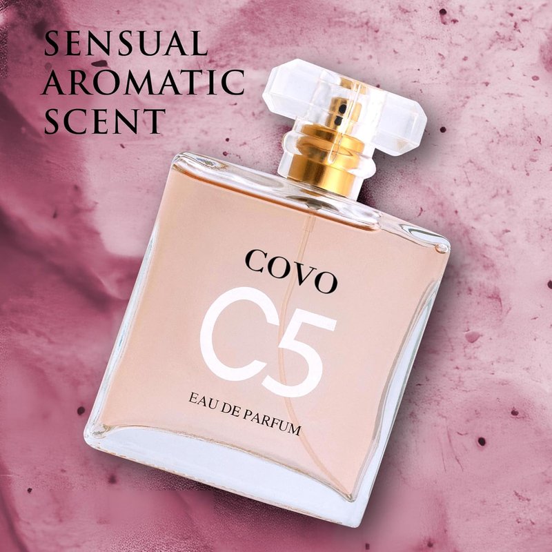 Covo C5 Eau De Parfum for Women | Delicate Floral Jasmine & May Rose Scents - 3.3 fl oz