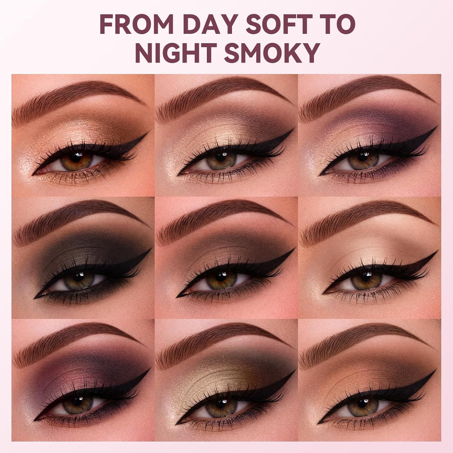 UCANBE Baked Matte Eyeshadow Palette - High Pigment, Soft Blendable, Long-Lasting | 01 All Matte