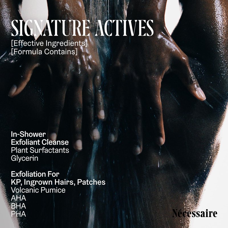 Nécessaire The Body Exfoliator. Santal. AHA/BHA/PHA. Resurface Skin. Smooth KP and Rough Patches. Hypoallergenic. Dermatologist-Tested. 180 ml / 6.1 fl oz