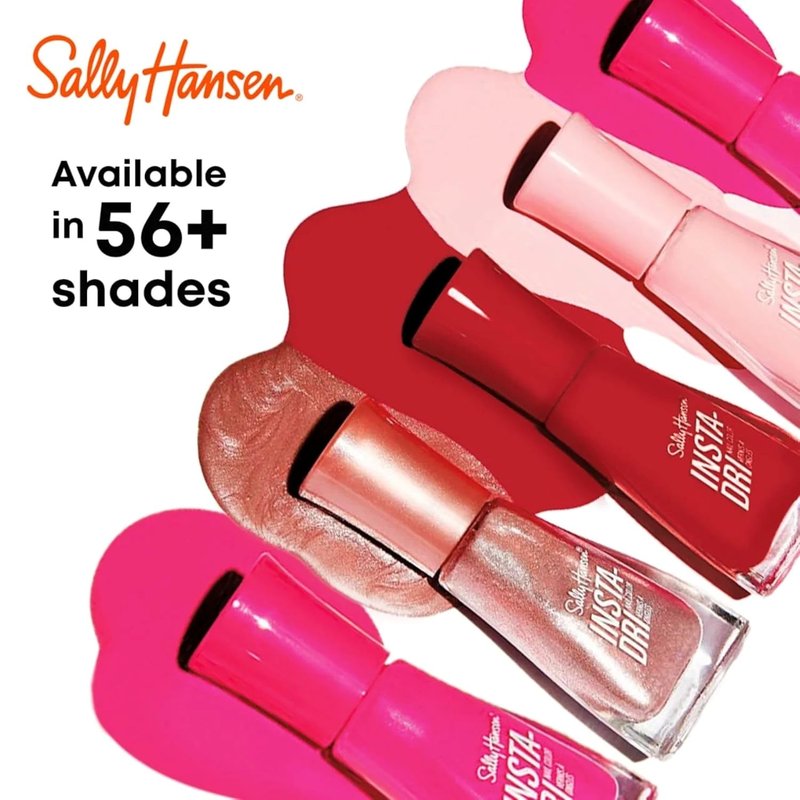 Sally Hansen Insta-Dri Nail Polish - Quick Dry, Long Lasting, Streak-Free Shine | Pearlized Rose Pink 60 Triple Thread