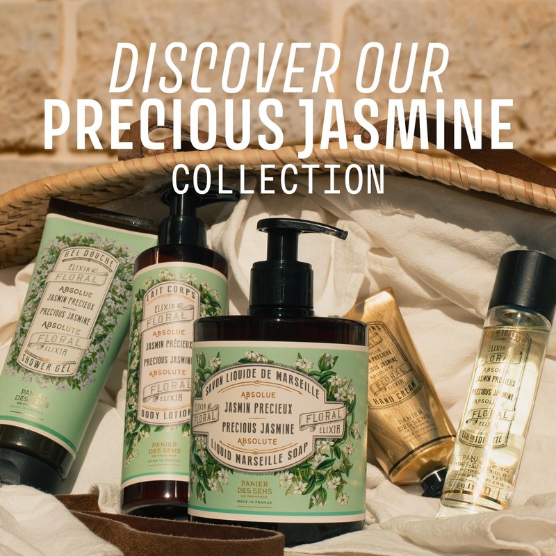 Panier des Sens Jasmine Liquid Hand Soap – French Savon de Marseille, Natural Hand Wash (97% Ingredients), Gentle & Moisturizing, 16.9 fl oz