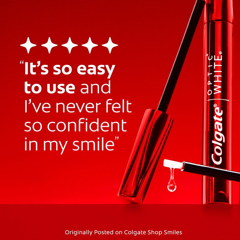 Colgate Optic White Overnight Teeth Whitening Pen, Teeth Stain Remover, Removes Years of Stains in Just 1 Week, Enamel Safe, Designed for No Tooth Sensitivity, 0.08 OZ