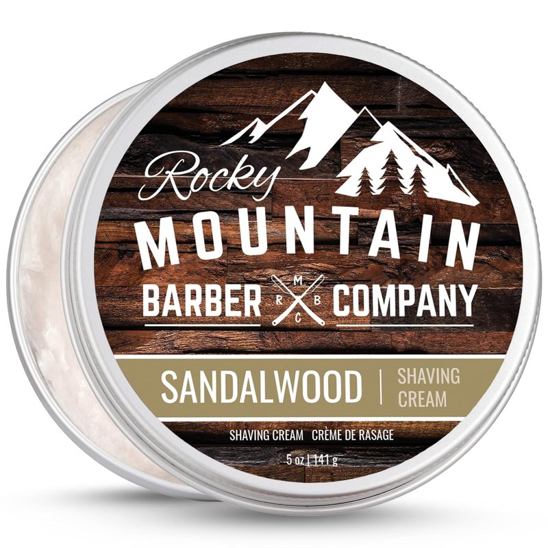 Sandalwood Shaving Cream for Men - Thick Lather for Traditional & Cartridge Shaving | 5oz Tin