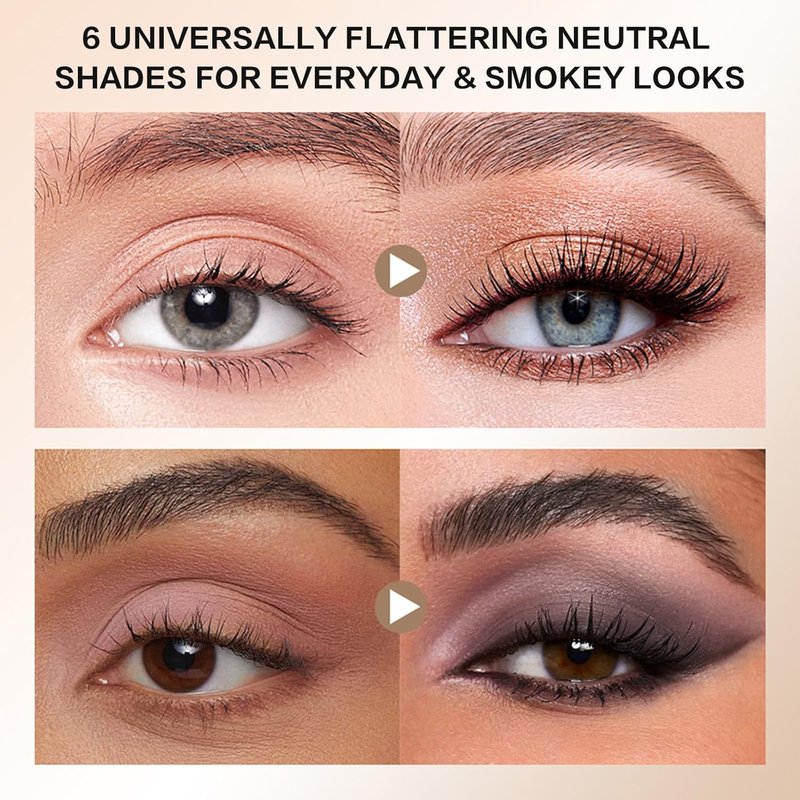 Matte Neutral Mini Eyeshadow Palette - Ultra Blendable Cool-Tone Nude Shades | Long-Lasting, Smooth Texture