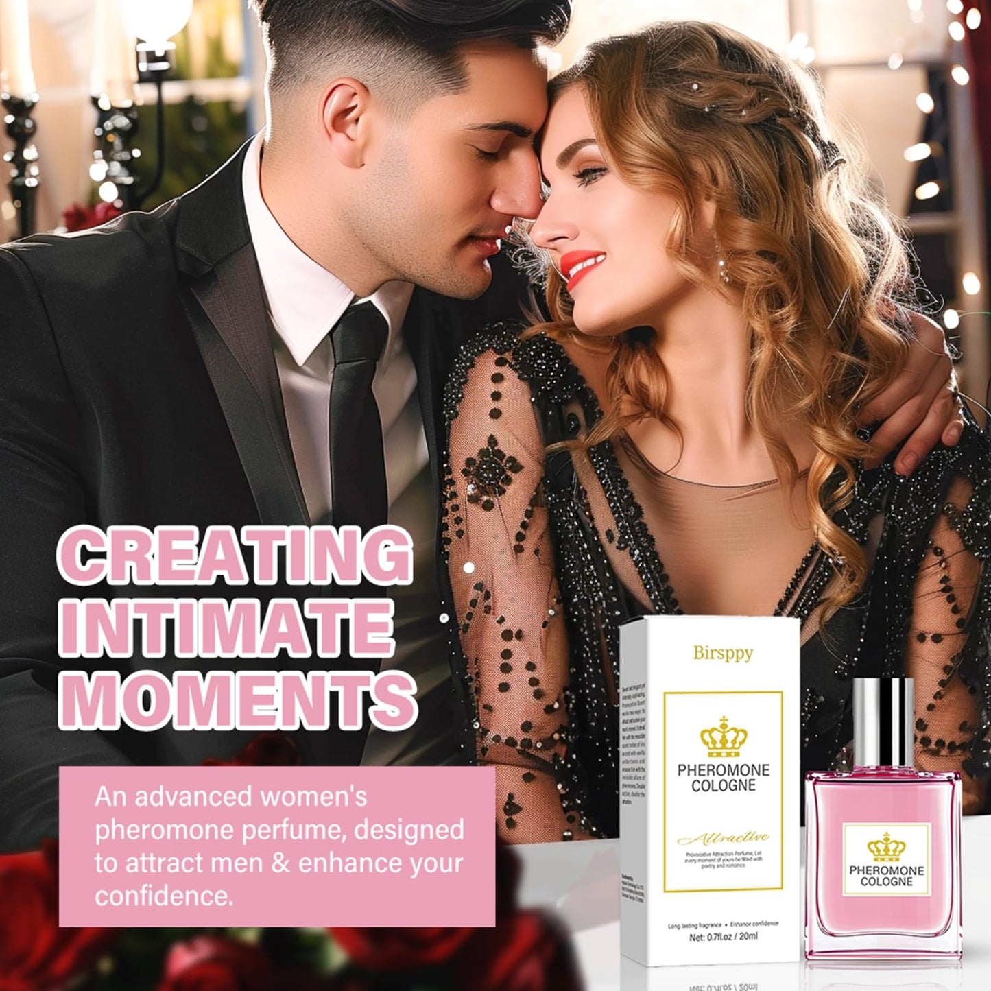 WKCWKC Pheromone Perfume for Woman, Elegant Floral Perfumes for Women, Long Lasting Womens Perfume with Enhanced Purity for Mood Support & Charisma, Romantic Date Night & Daily Social Scent, 20ml