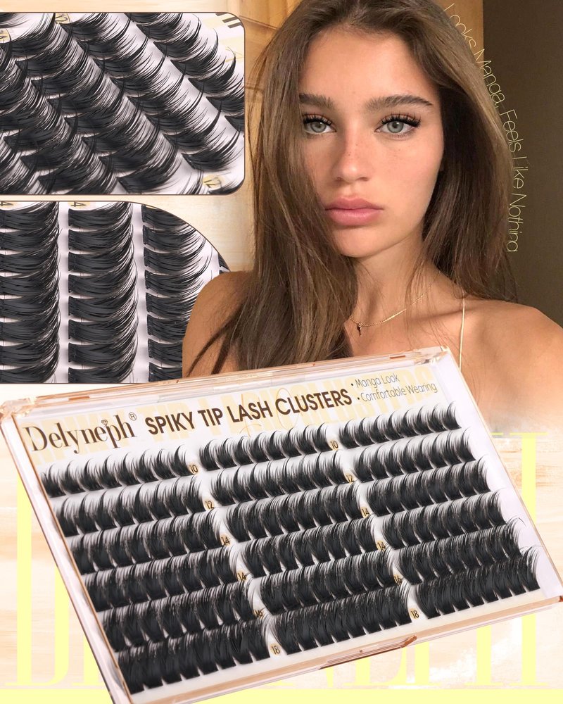 Manga Lash Clusters with Spikes Fairy Eyelash Clusters Spider Lash Cluster Eyelash Extensions Fluffy Lashes Clusters CD Curl Wispy Individual Lashes Extensions by Delyneph