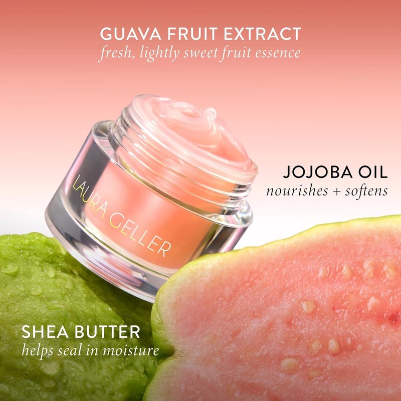 Laura Geller New York Hydrating Lip Mask - Deep Moisture Treatment with Jojoba Oil & Shea Butter - Guava Flavor