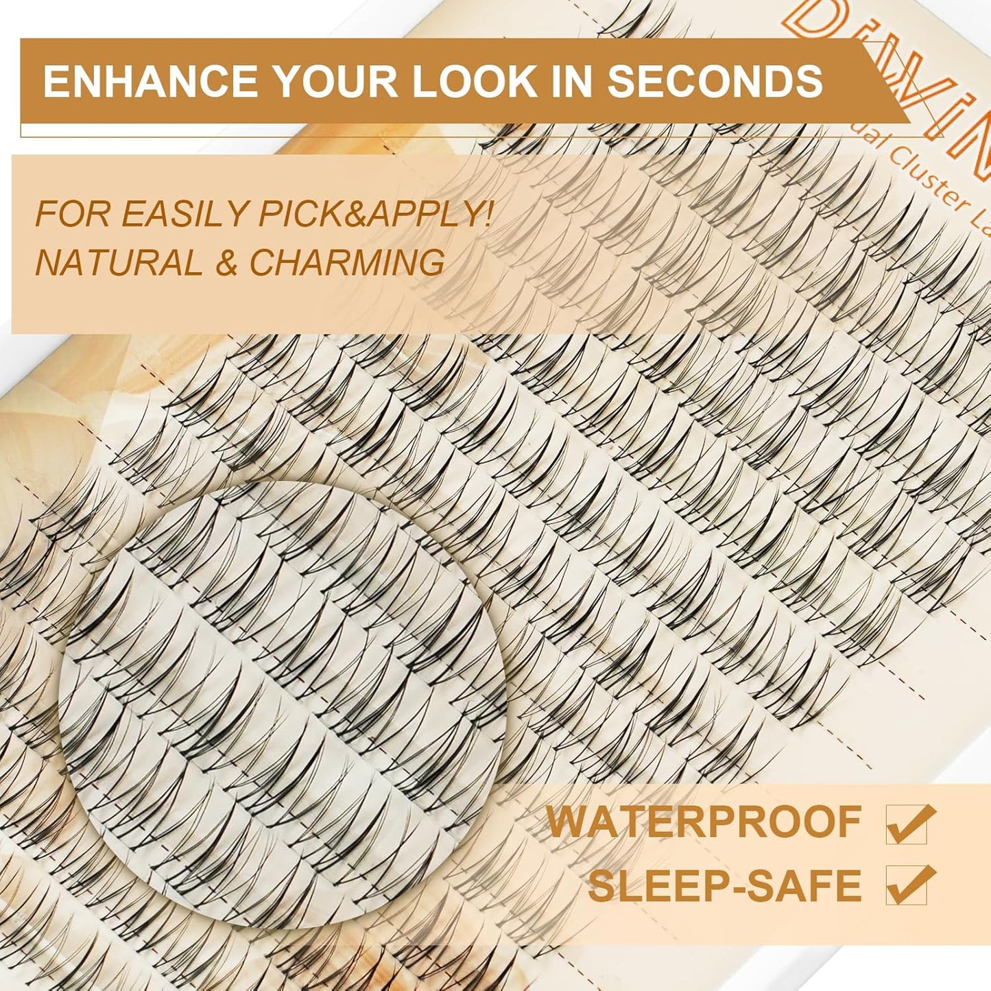 Wispy Lash Clusters - 140pcs 10mm Short Individual Eyelash Extensions | Soft Thin Invisible Band