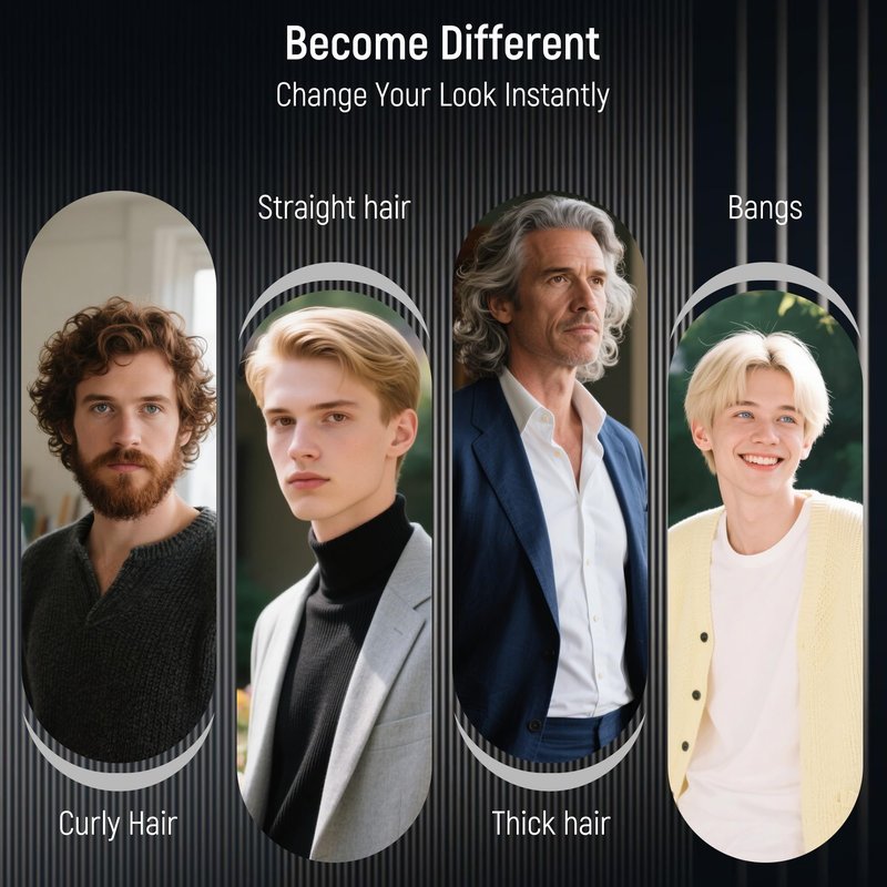 3PCS Comb Set Hair Combs for Men, Fine and Wide Tooth comb, Roller Brush for Adding Volume, Hair Styling mens comb for Styling and Grooming, Frosted Texture