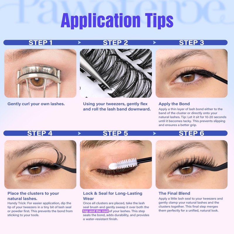 Pawotence Lash Clusters 480pcs Individual Lashes 30D 40D Cluster Eyelash Extensions Eyelash Clusters Lash Extensions for Self Application (30D&40D, 0.07D, 11-16mm Valuable Pack)